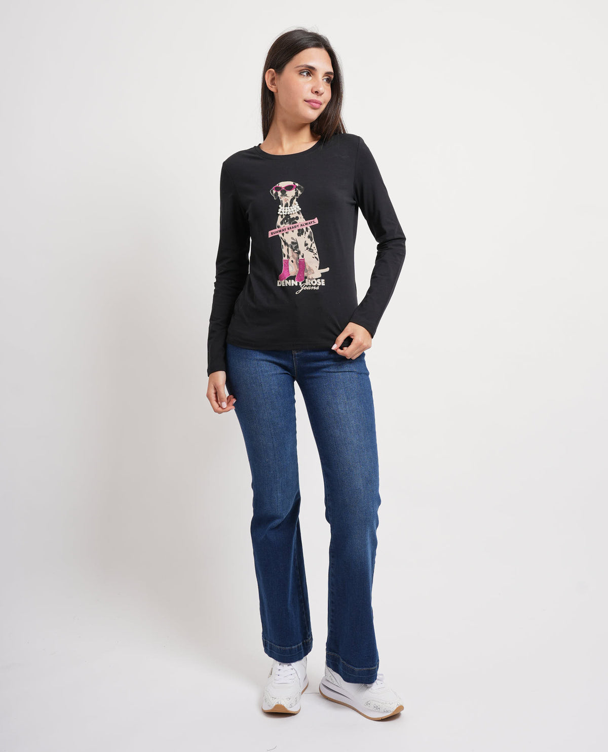 Maglia a maniche lunghe Denny Rose con stampa 