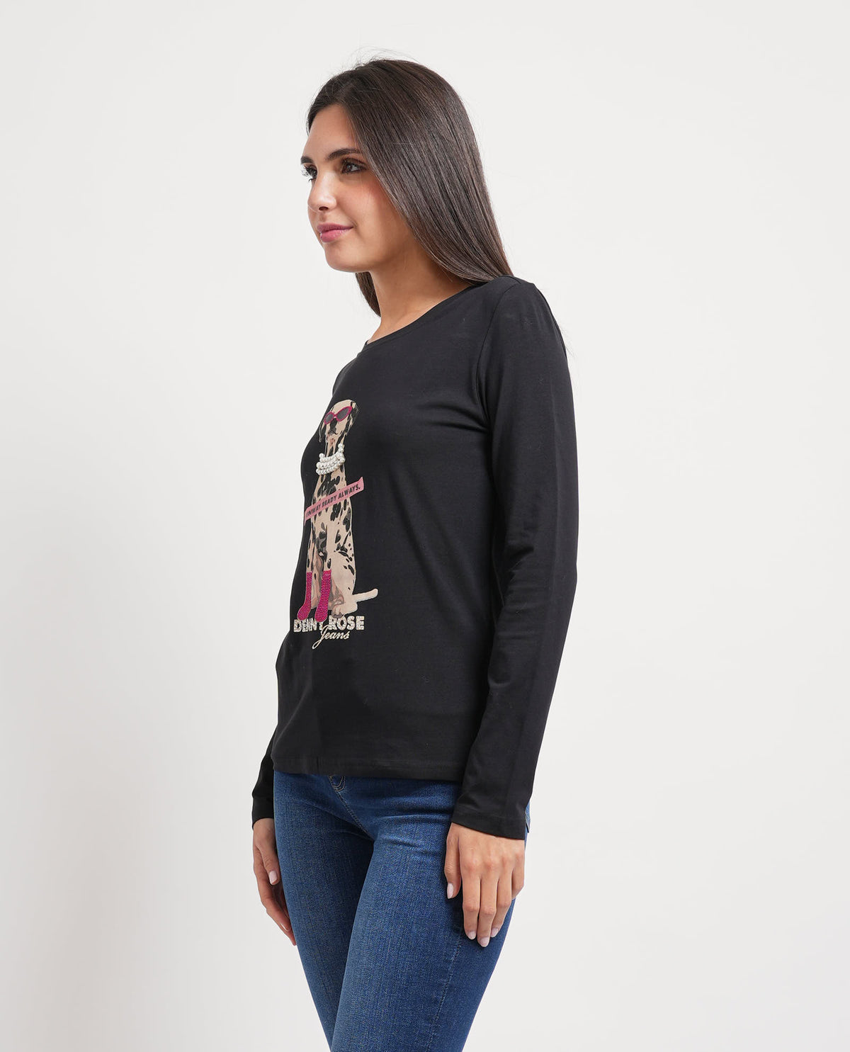 Maglia a maniche lunghe Denny Rose con stampa 