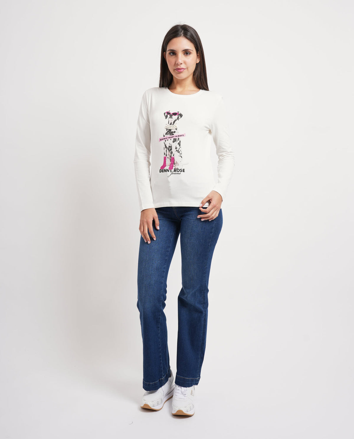 Maglia a maniche lunghe Denny Rose con stampa 