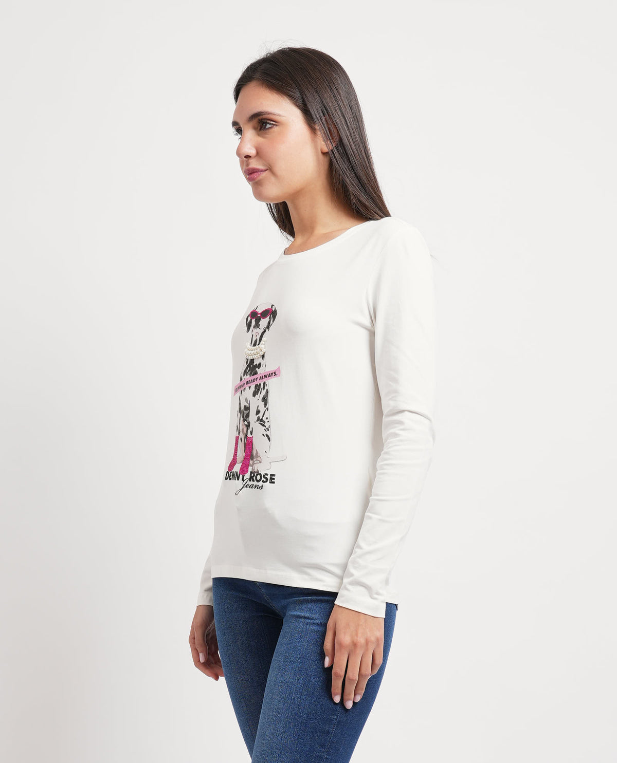 Maglia a maniche lunghe Denny Rose con stampa 