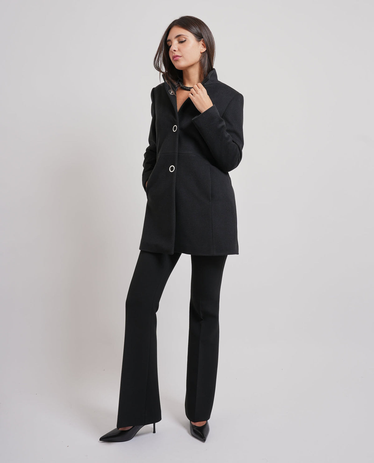 Cappotto a collo alto Edas donna 