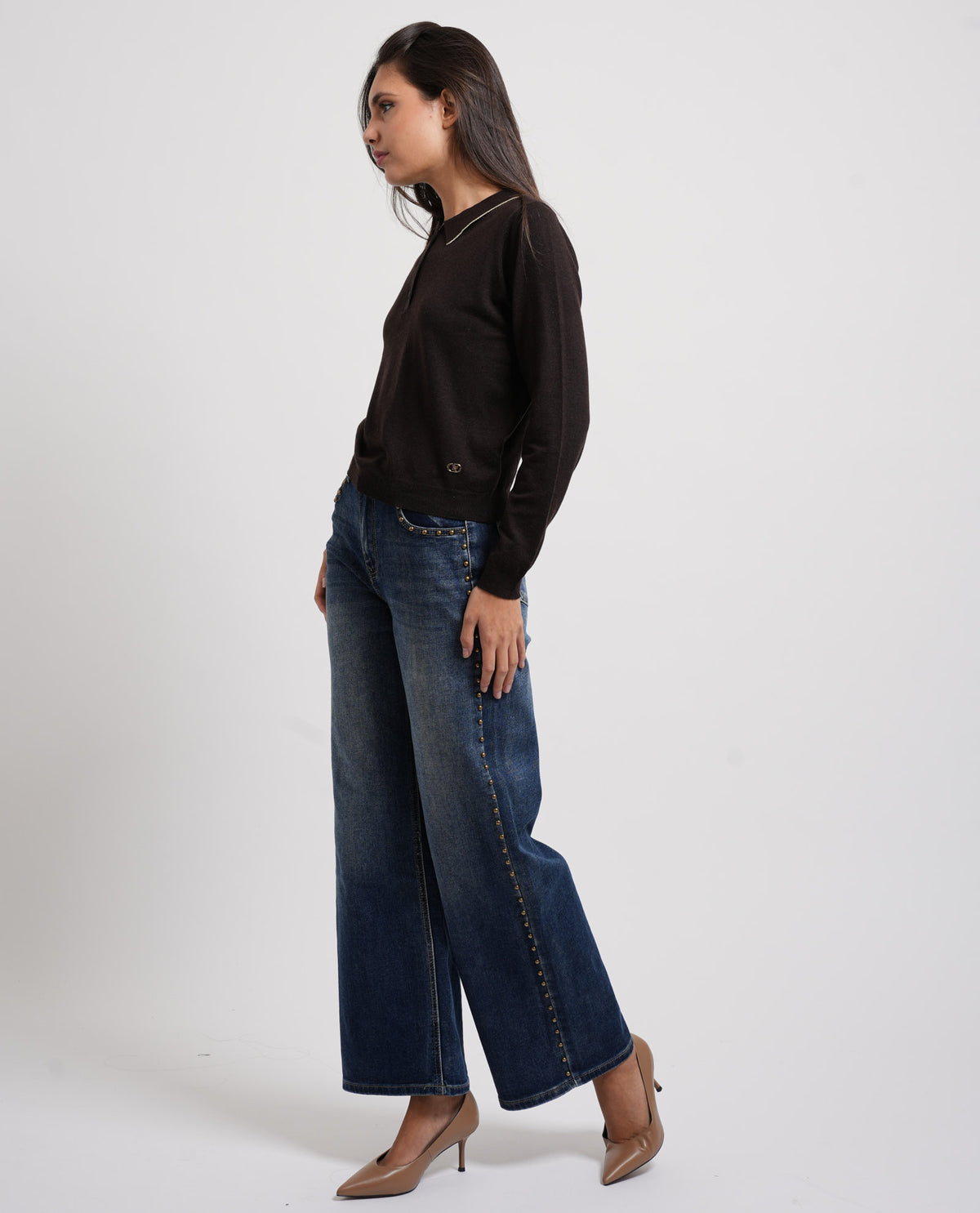 Jeans wide leg donna Edas 
