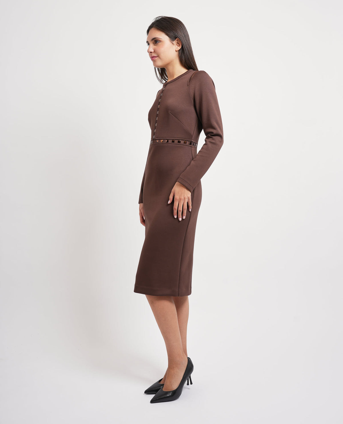 Vestito a maniche lunghe Edas con borchie 