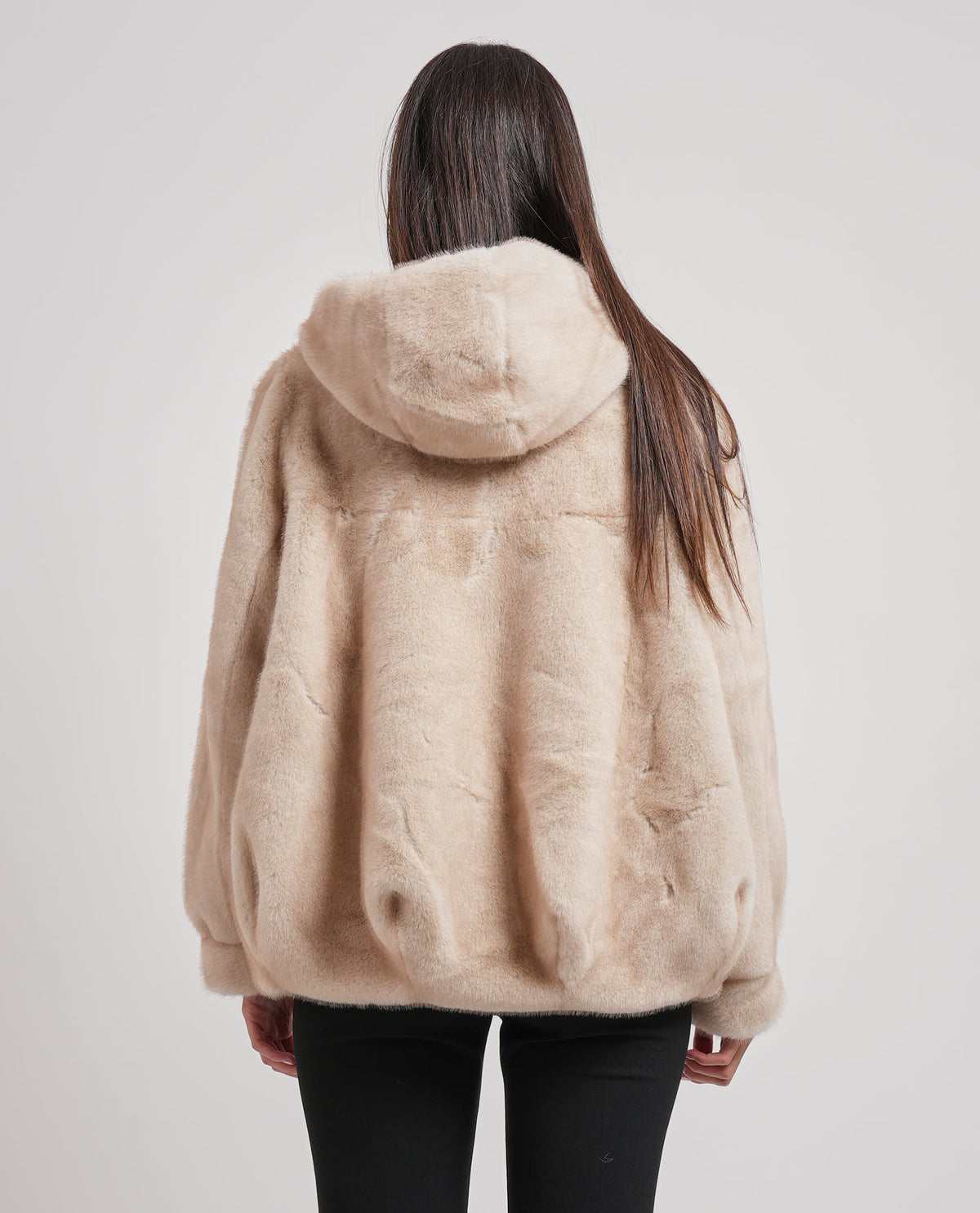 Ecopelliccia Edas donna con cappuccio 