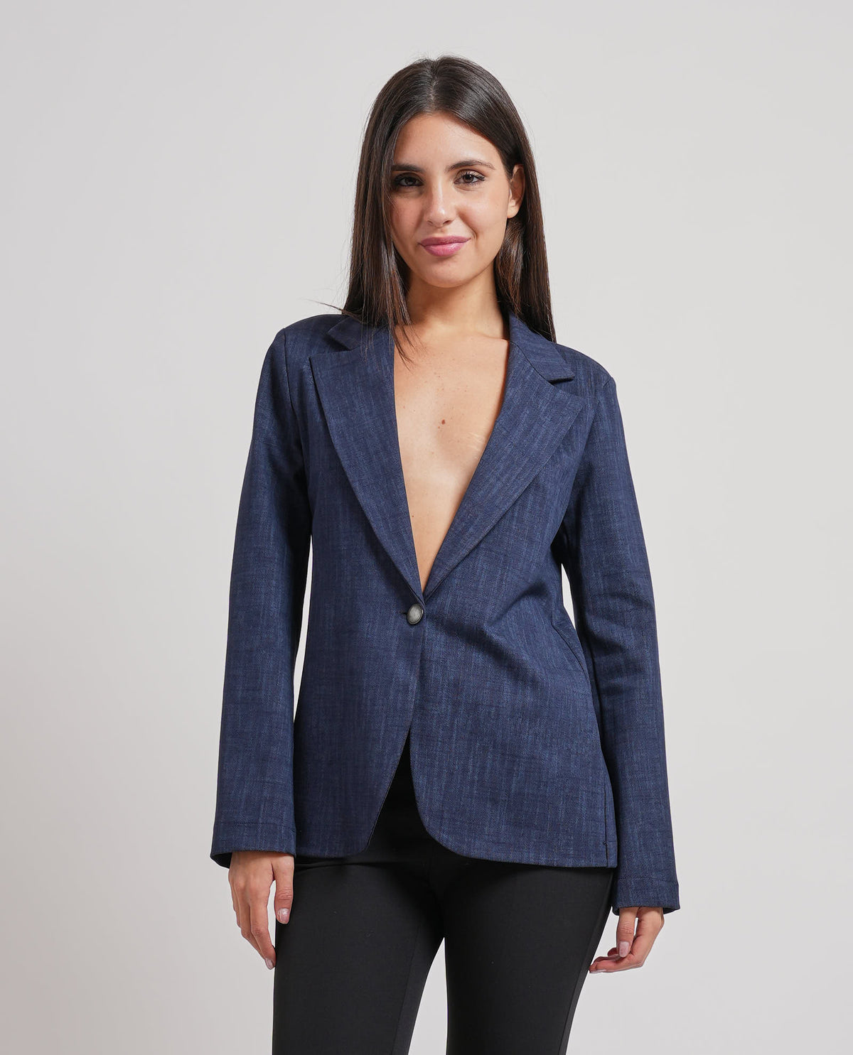 Giacca monopetto Edas donna in stile jeans 