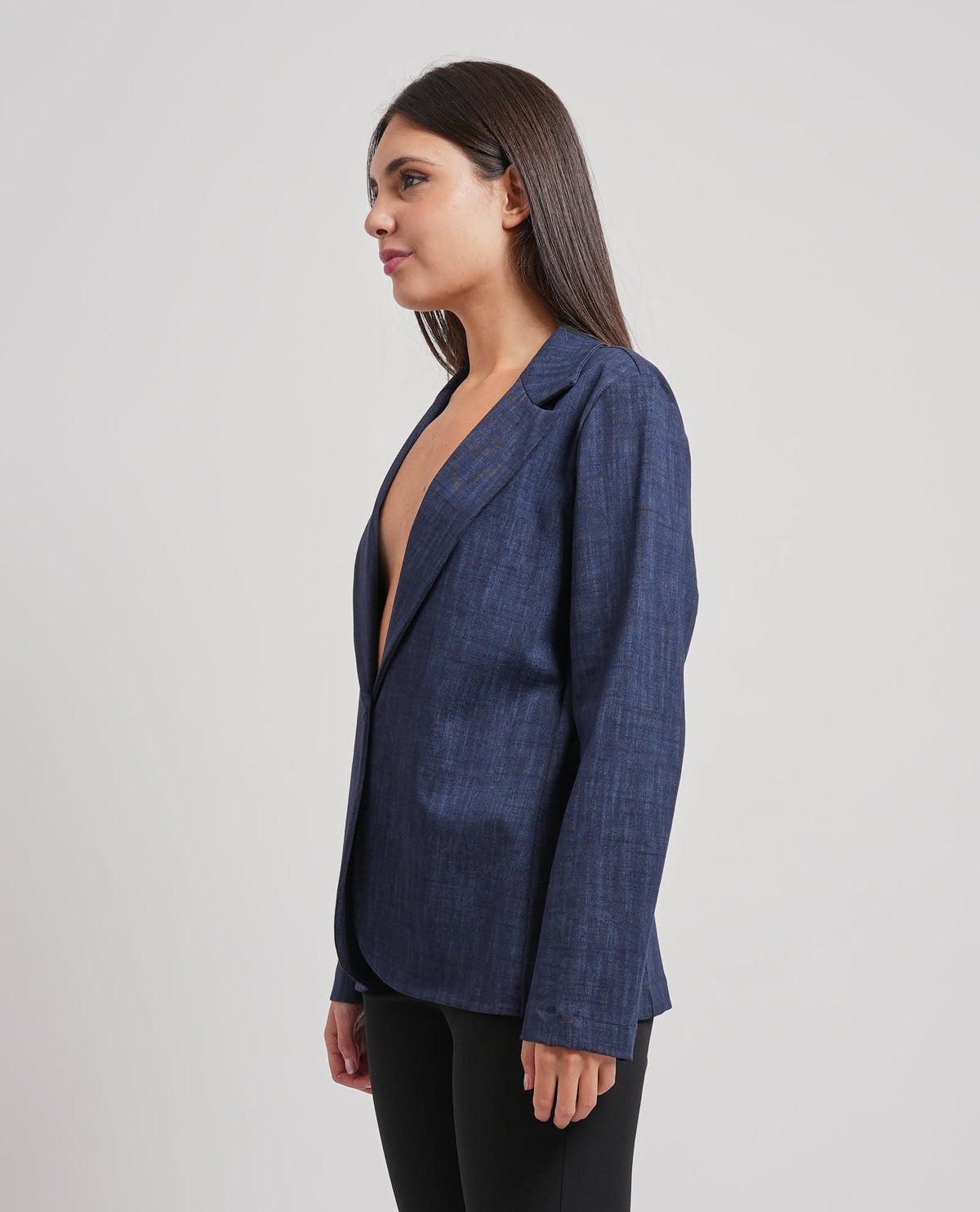 Giacca monopetto Edas donna in stile jeans 