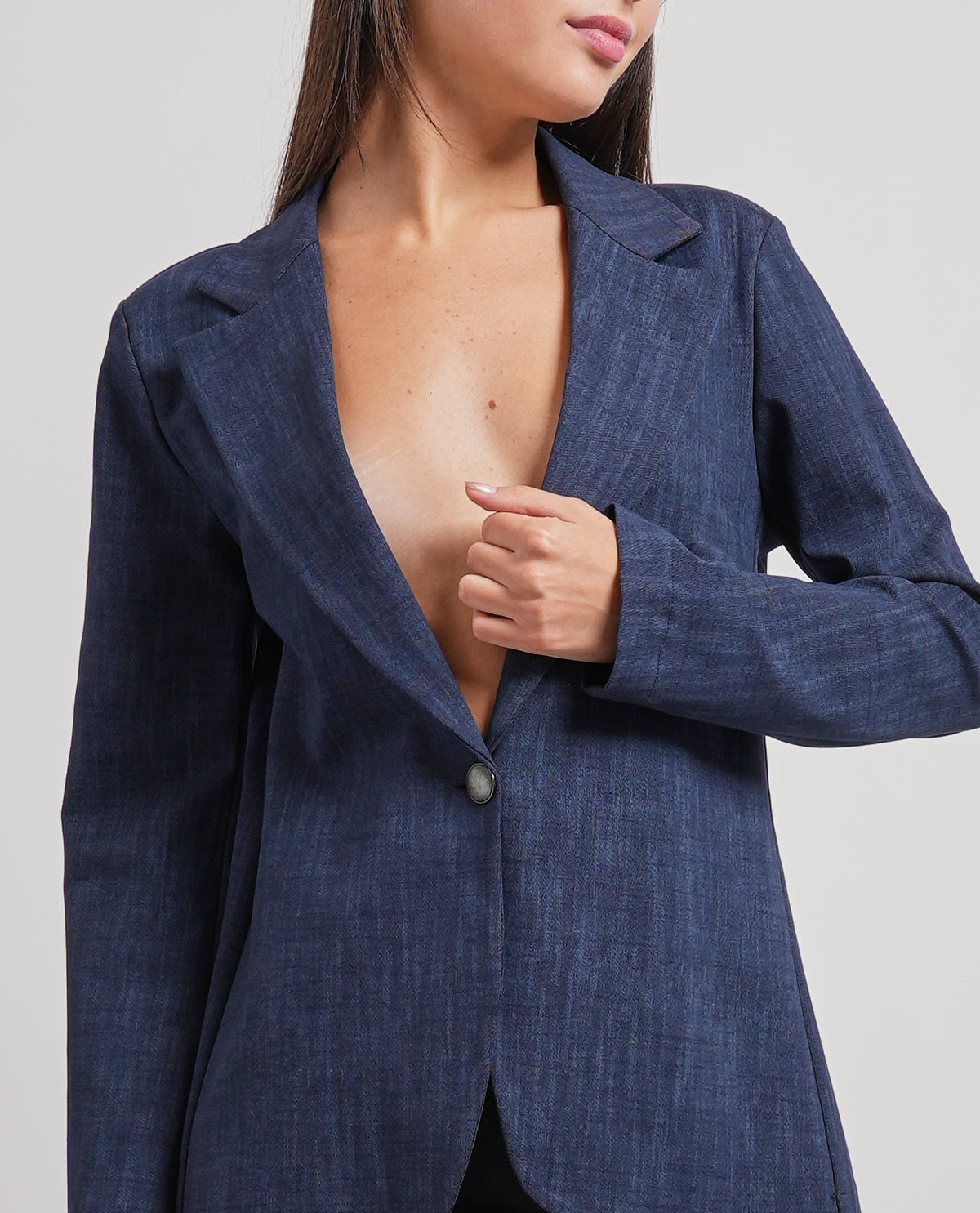 Giacca monopetto Edas donna in stile jeans 
