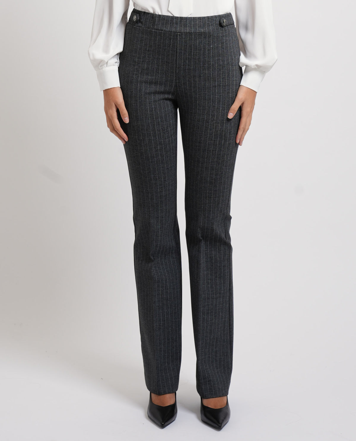 Pantalone donna Edas a righe e linea stretta 