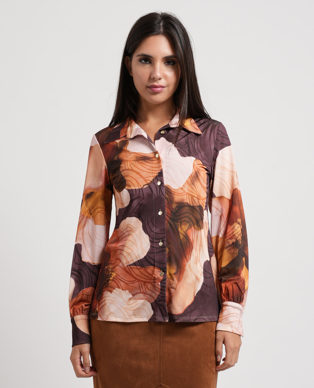 Camicia donna Edas con motivo fantasia 