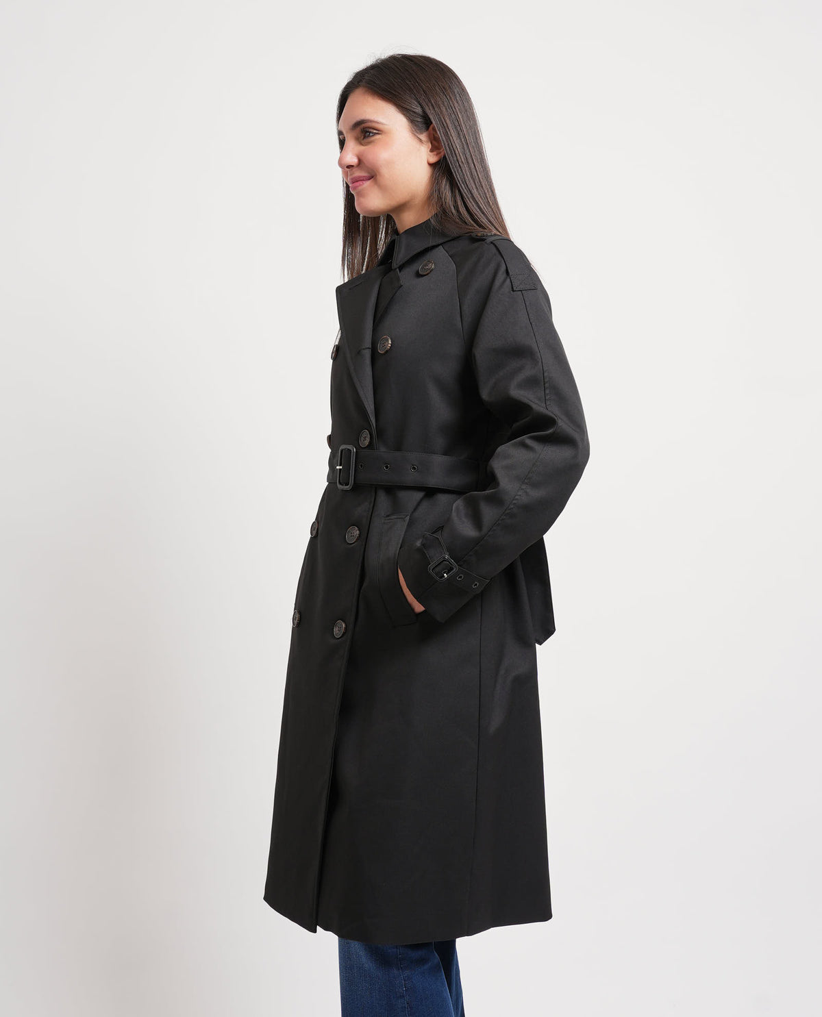 Trench lungo donna Edas manica raglan 