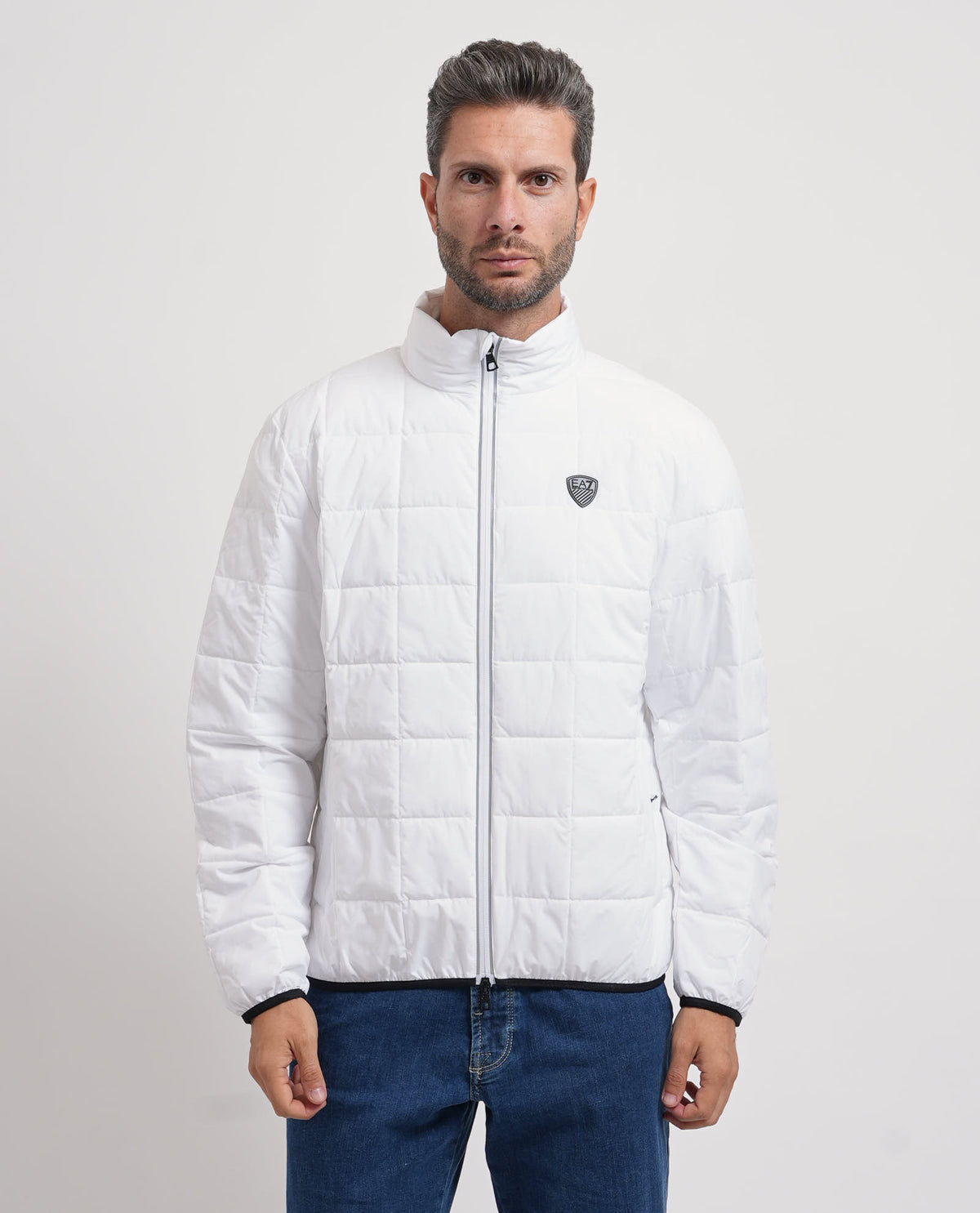 Giacca imbottita EA7 uomo con logo in petto<BR/> 
