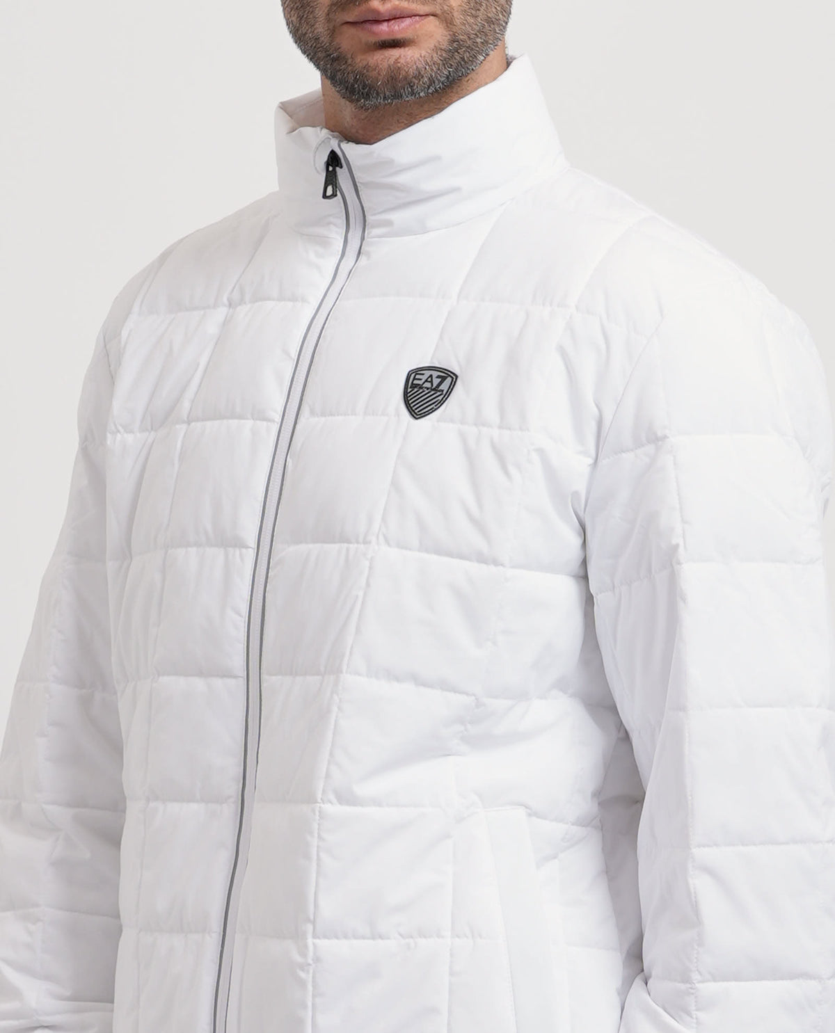 Giacca imbottita EA7 uomo con logo in petto<BR/> 
