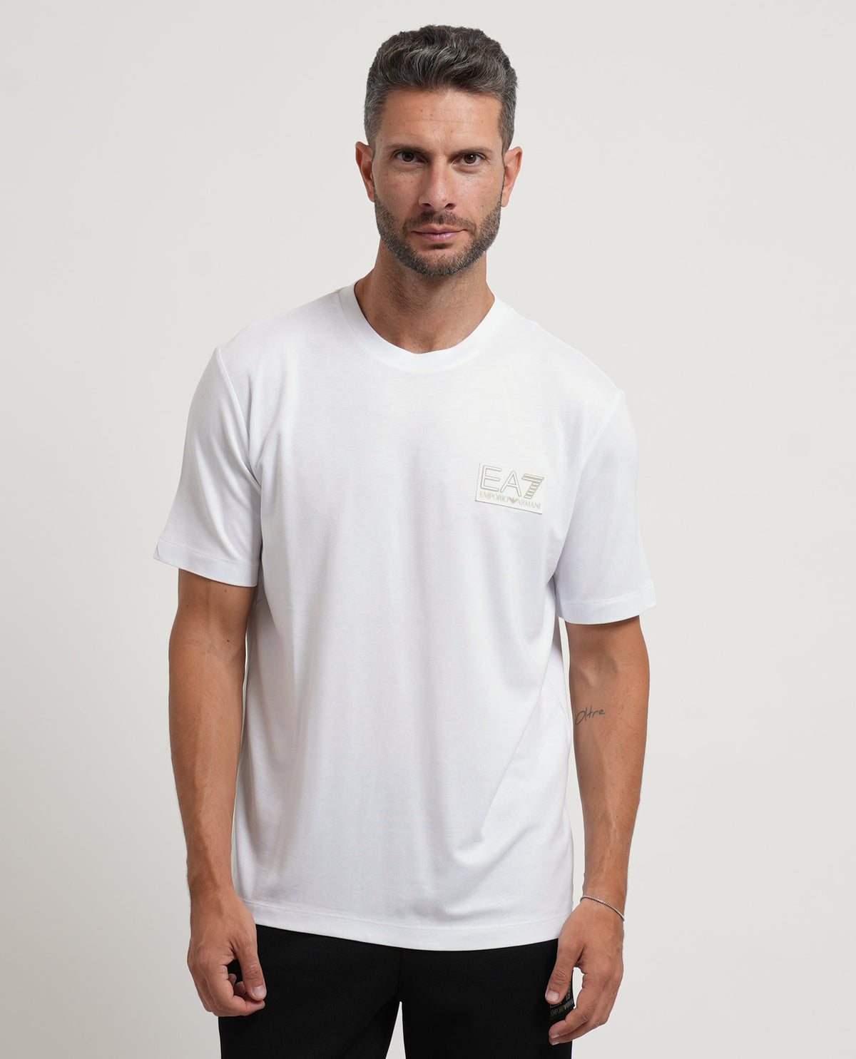 T-shirt girocollo EA7 uomo con logo 