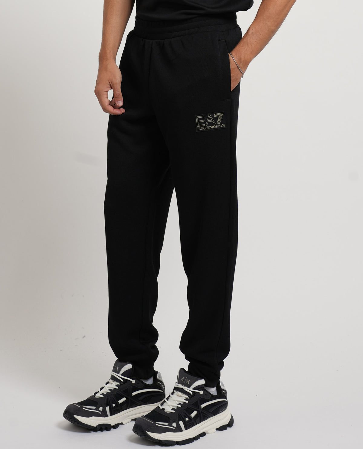 Pantaloni slim fit EA7 uomo in jersey 