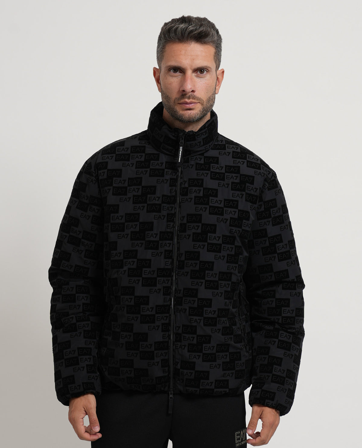 Giubbotto bomber EA7 uomo con monogramma 