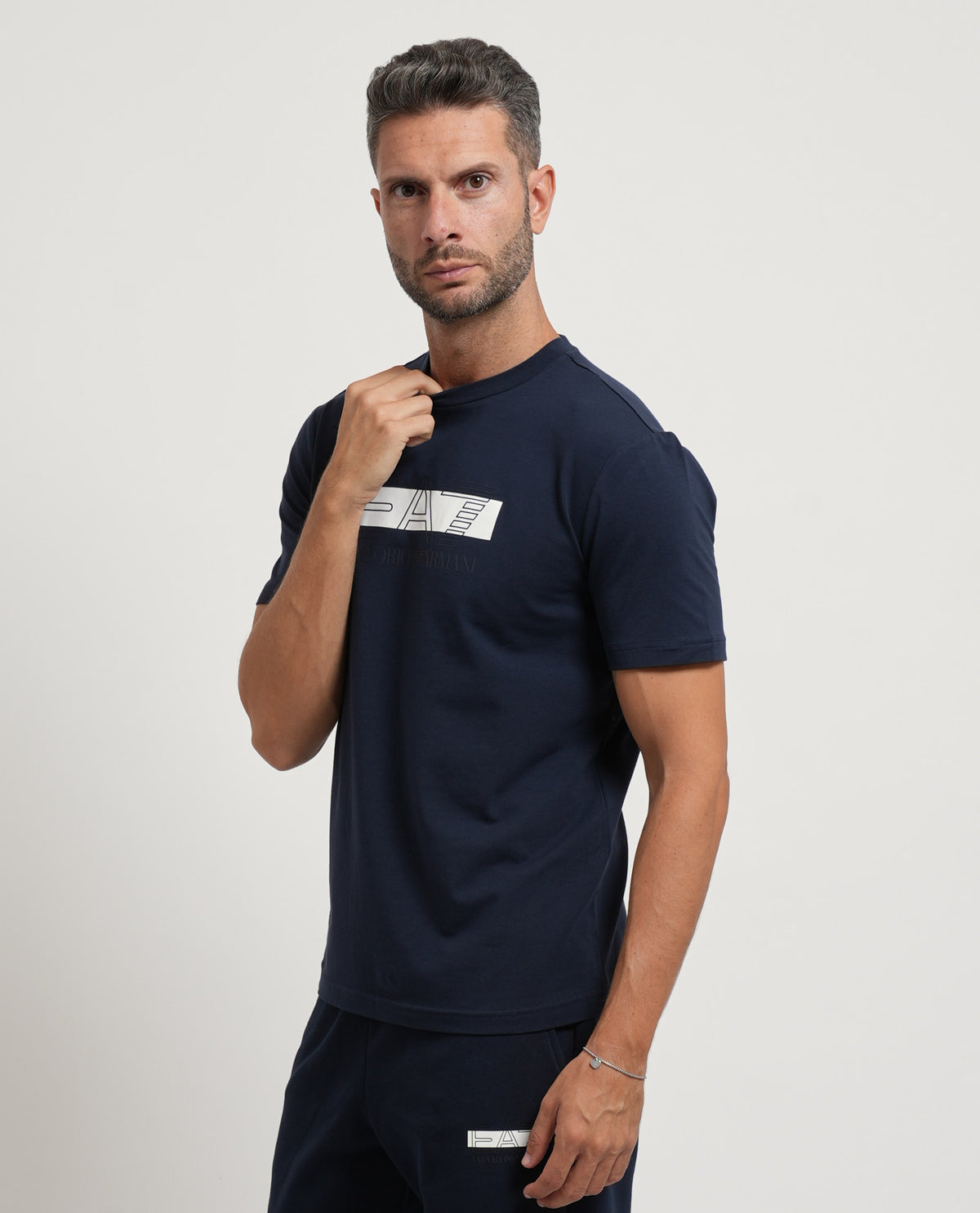 T-shirt uomo EA7 con logo frontale 