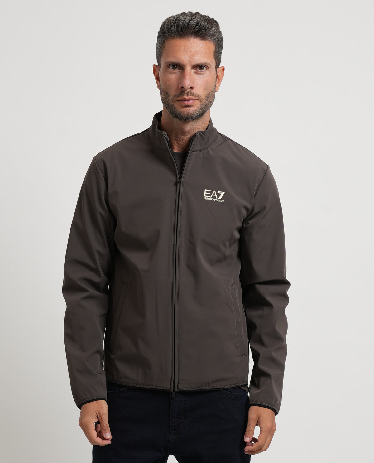 Giubbotto uomo EA7 fullzip e logo 
