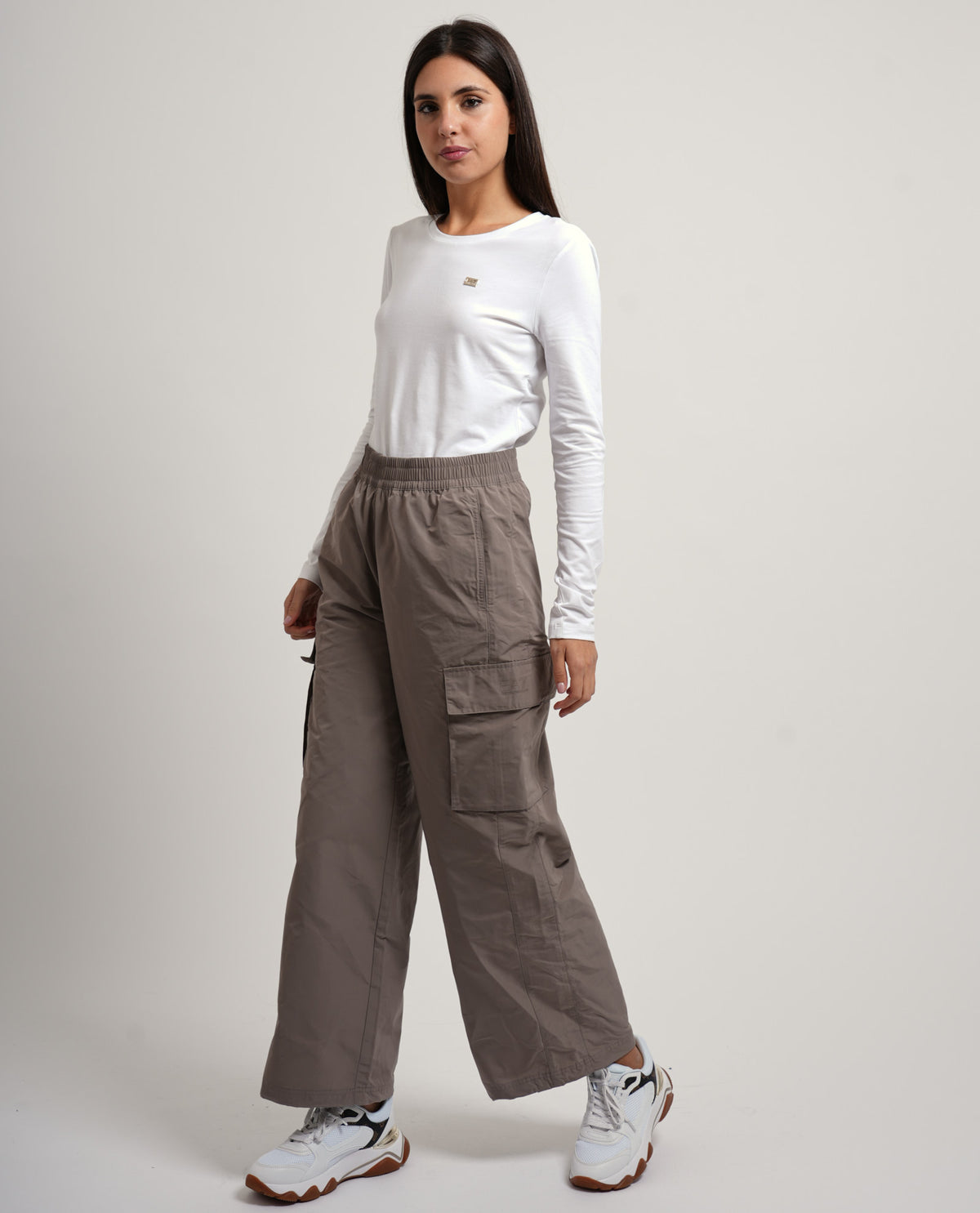 Pantaloni donna EA7 con elastico in vita 