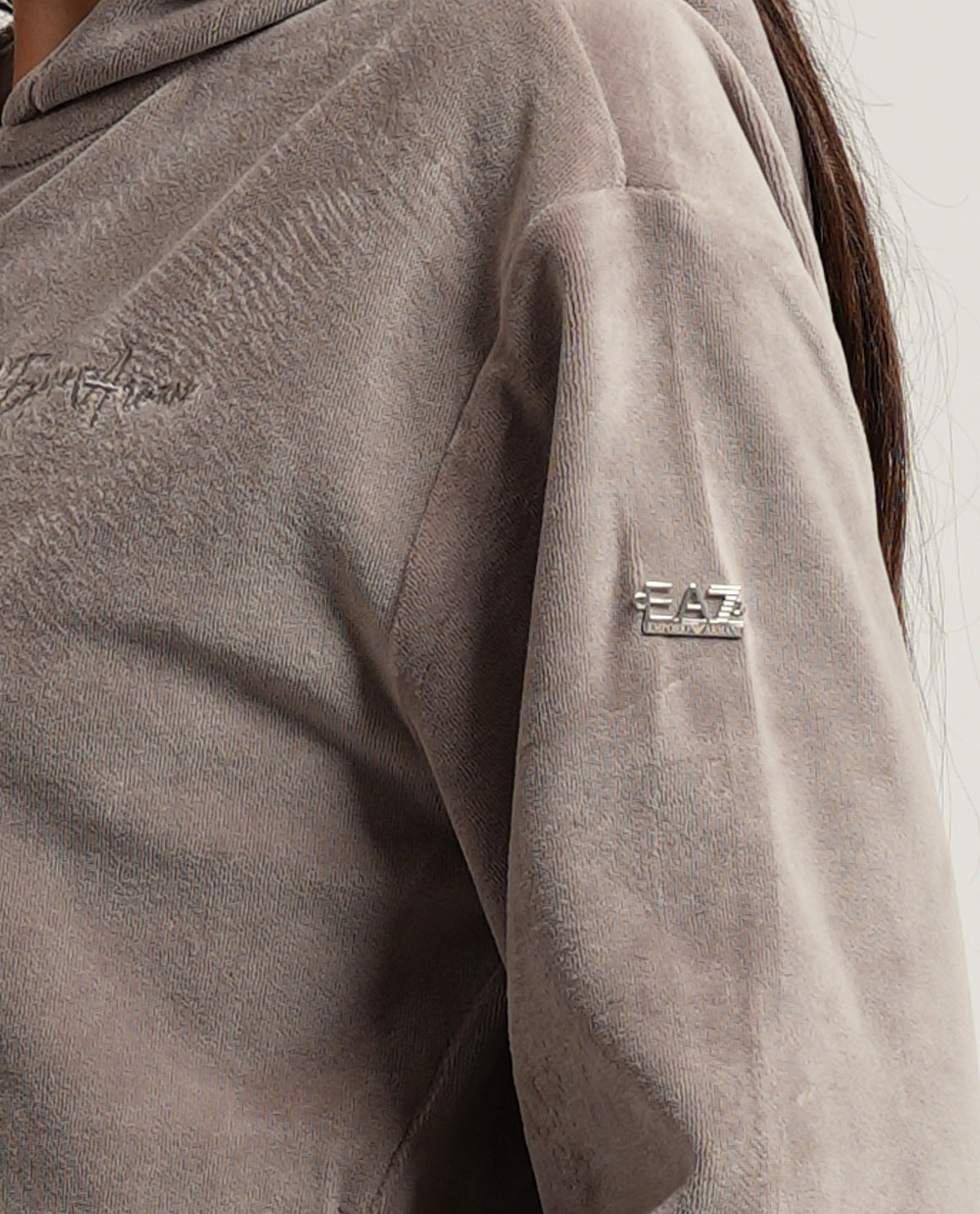 Felpa donna EA7 fullzip con cappuccio 