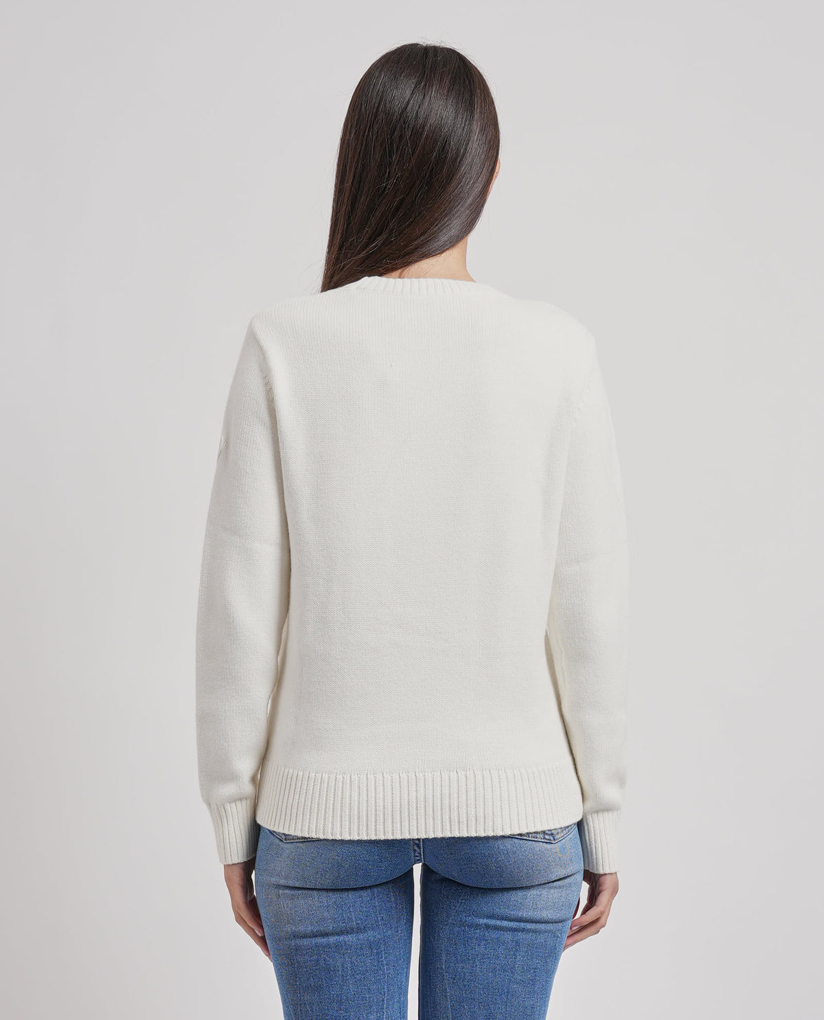 Pullover donna EA7 girocollo e in misto lana 
