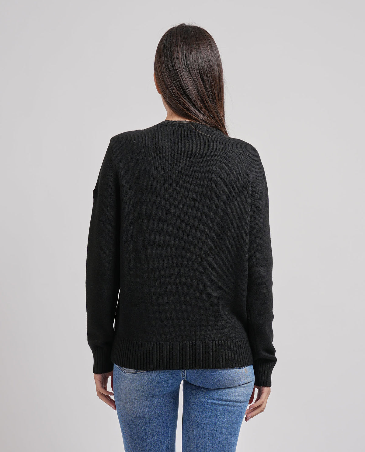 Pullover donna EA7 girocollo e in misto lana 