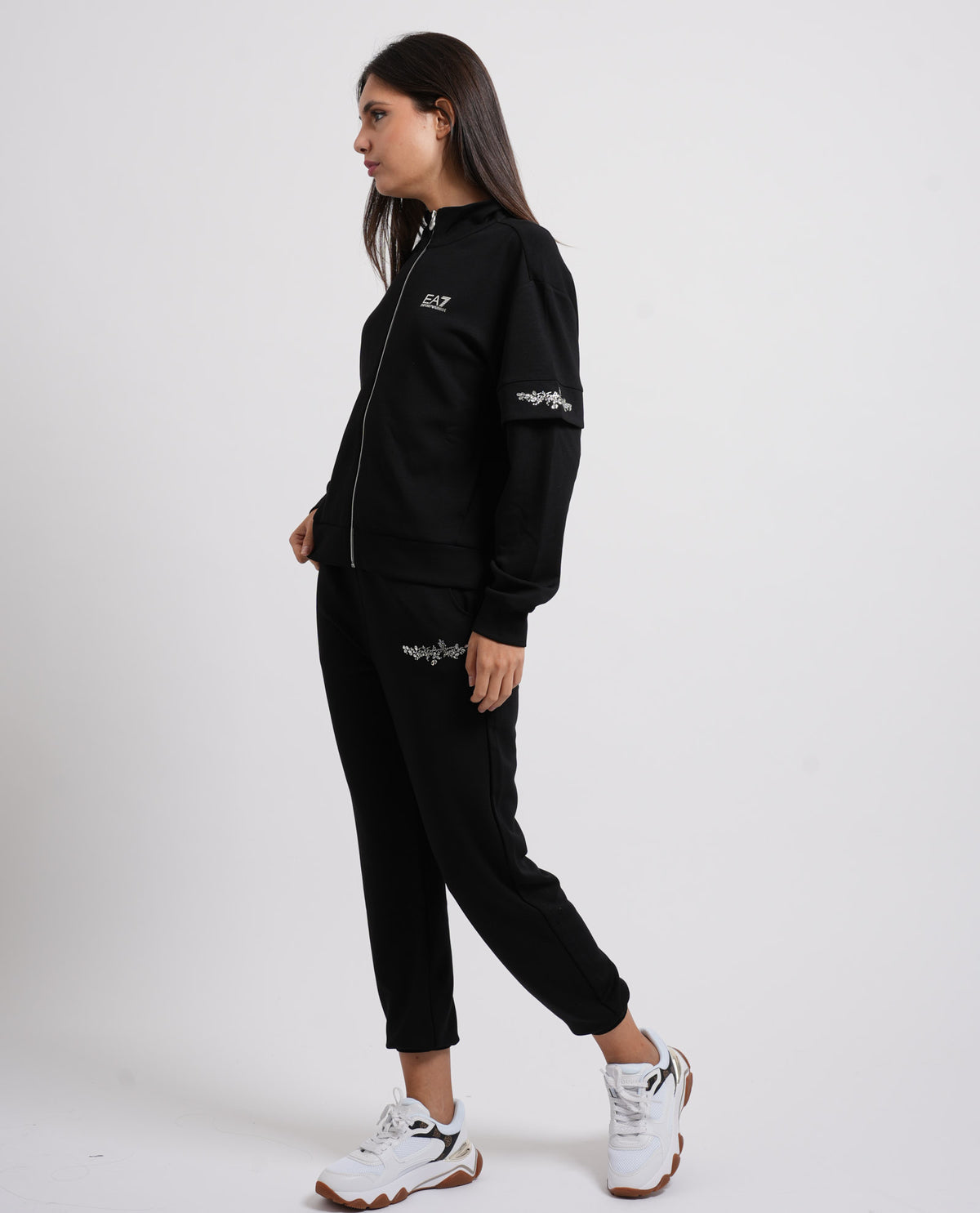Pantaloni donna EA7 in jersey di modal 