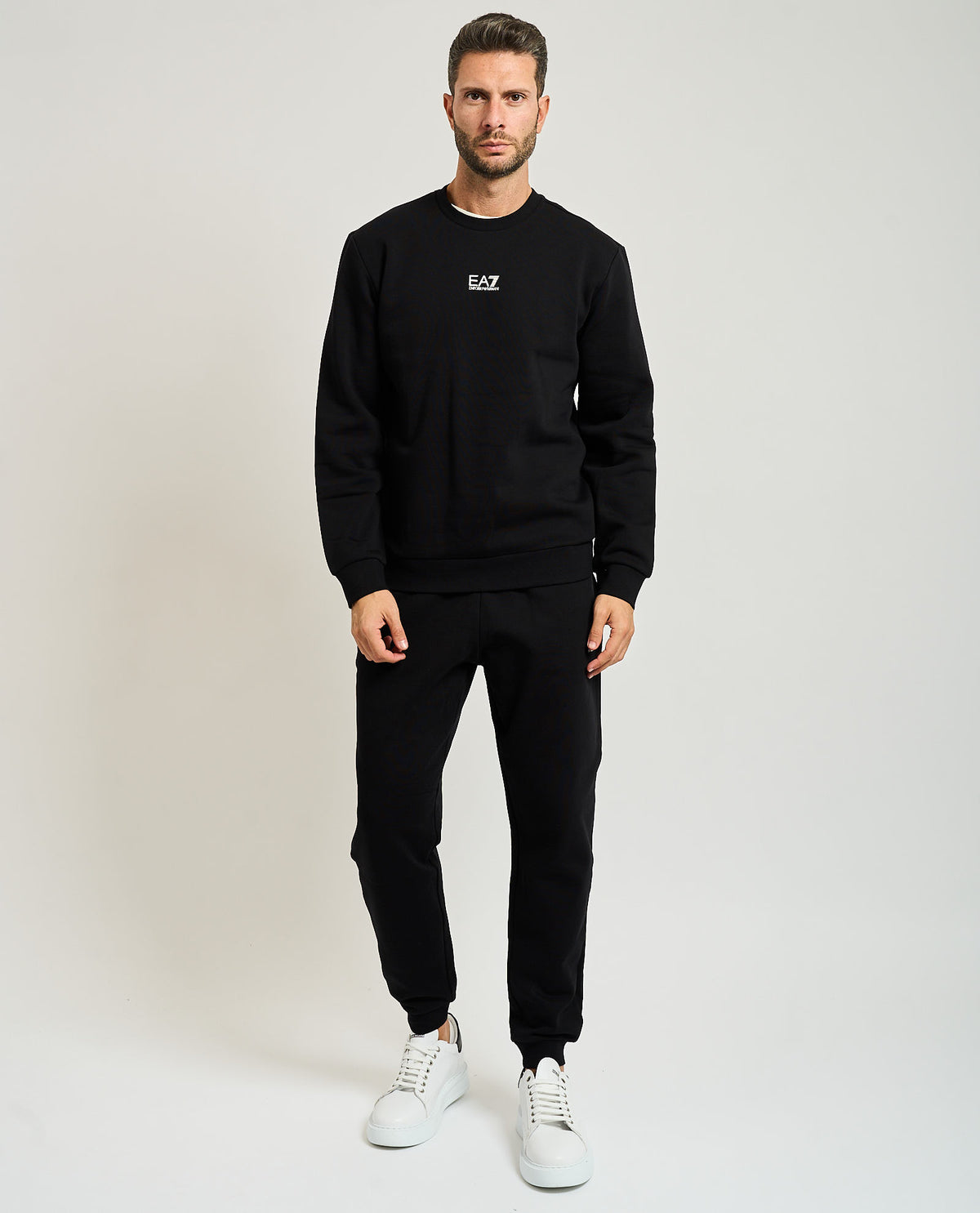 Felpa uomo EA7 basic girocollo 
