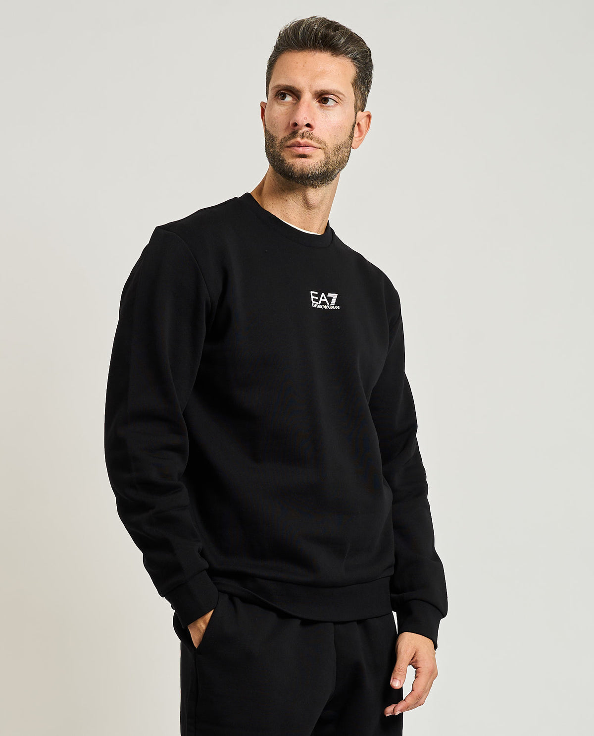 Felpa uomo EA7 basic girocollo 