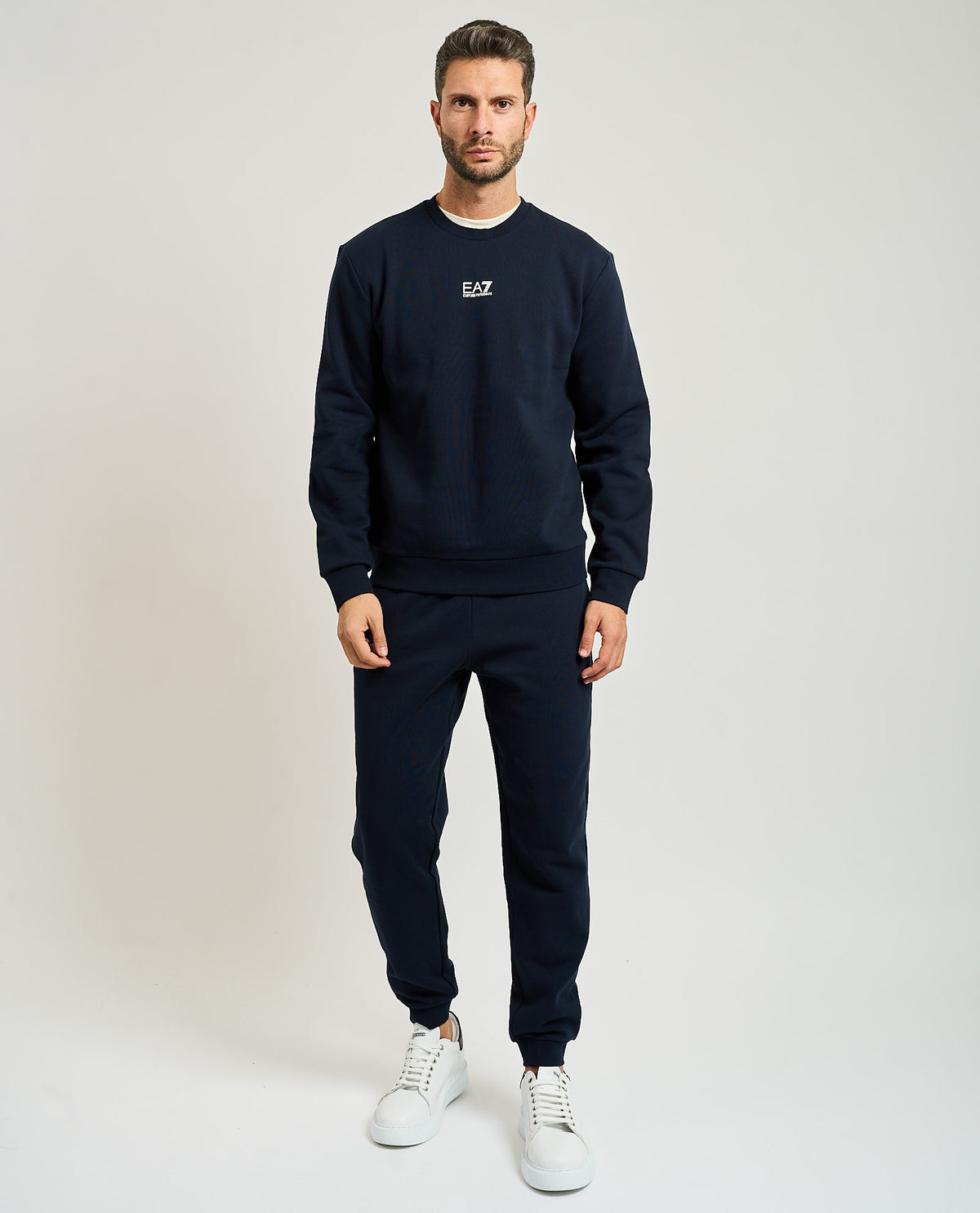 Felpa uomo EA7 basic girocollo 