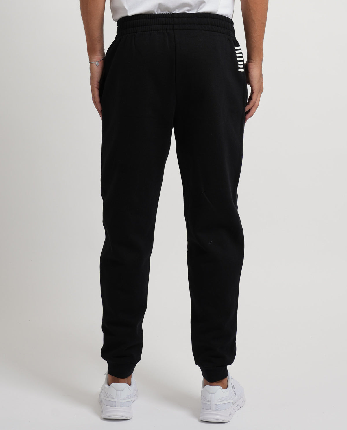 Tuta in cotone EA7 uomo con cappuccio e zip 