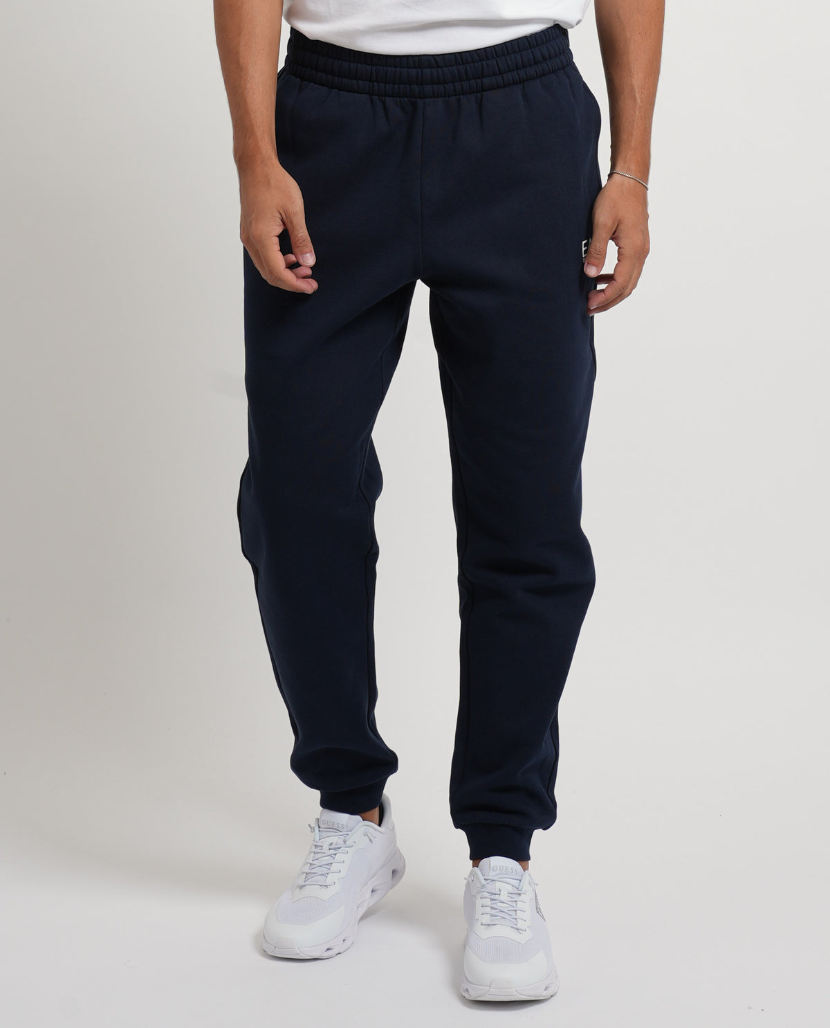 Tuta in cotone EA7 uomo con cappuccio e zip 