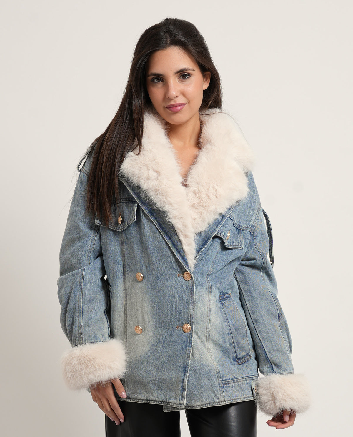 Giacca over Fracomina donna in denim 
