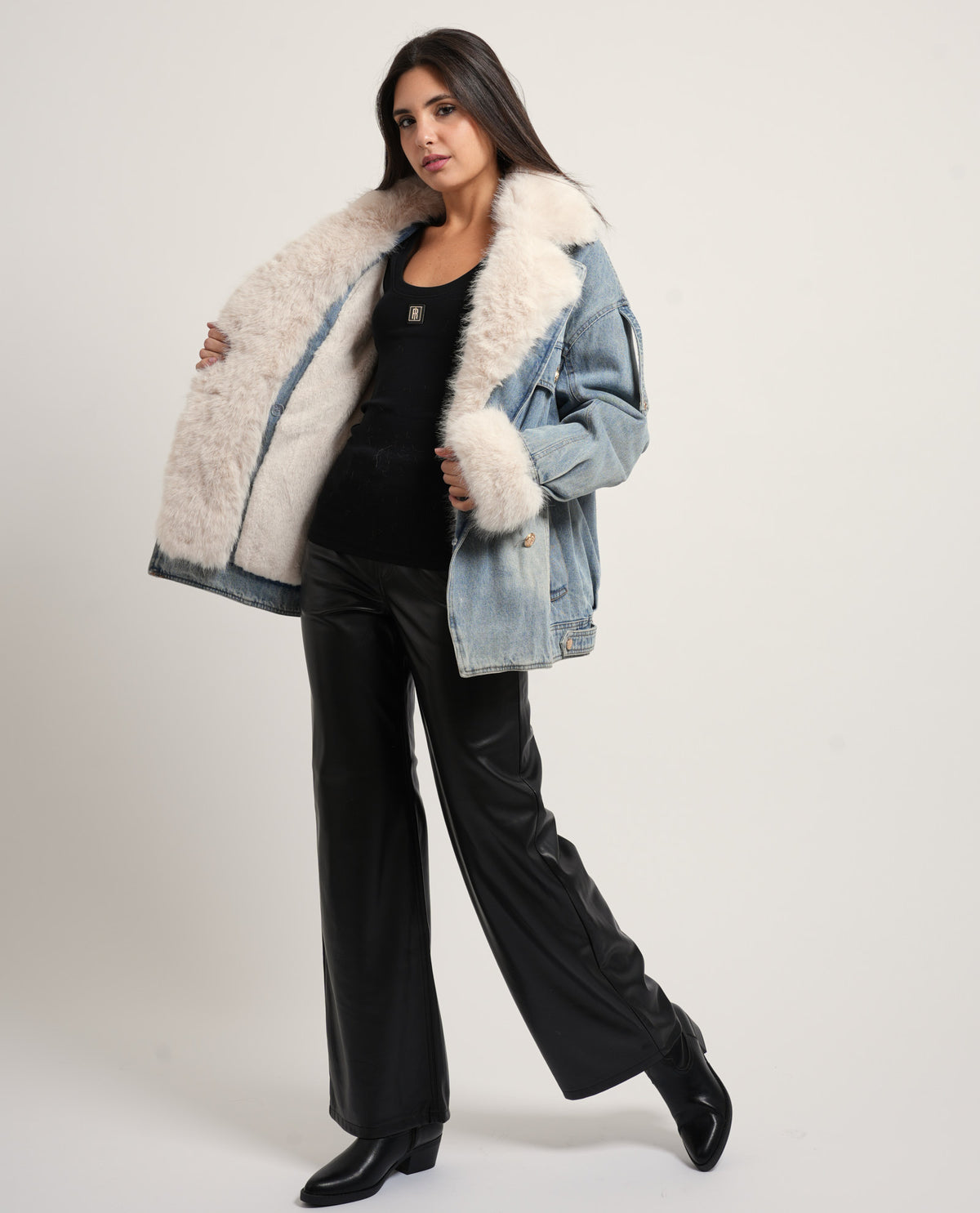 Giacca over Fracomina donna in denim 