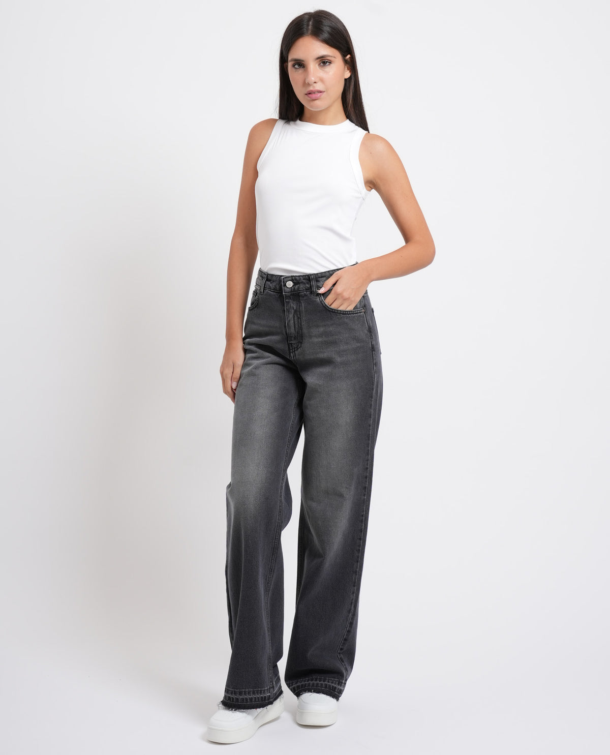 Jeans donna Fracomina a gamba larga 