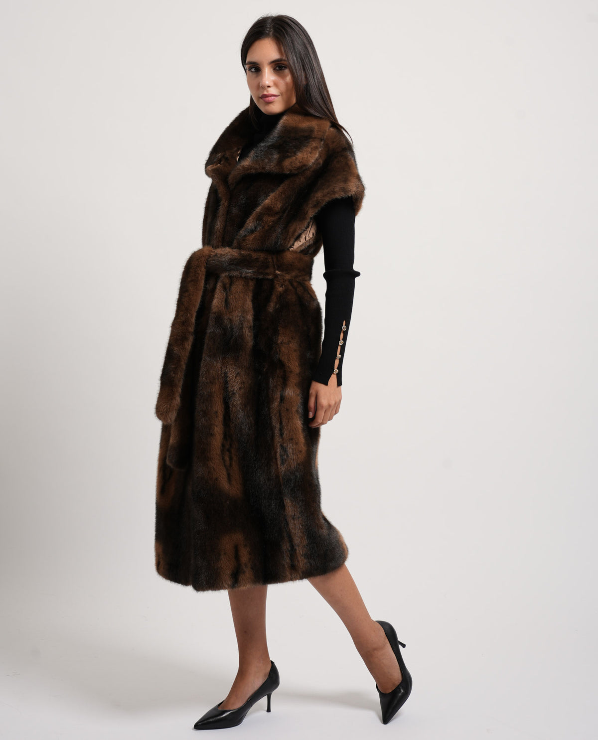 Cappotto lungo Fracomina senza maniche 