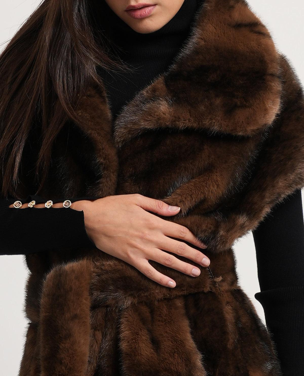Cappotto lungo Fracomina senza maniche 