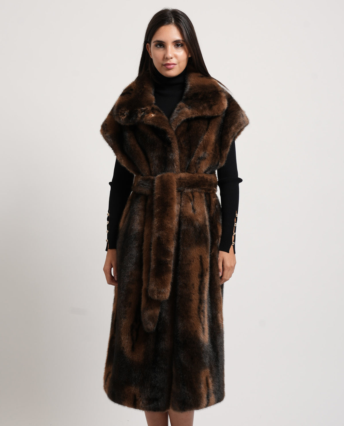 Cappotto lungo Fracomina senza maniche 