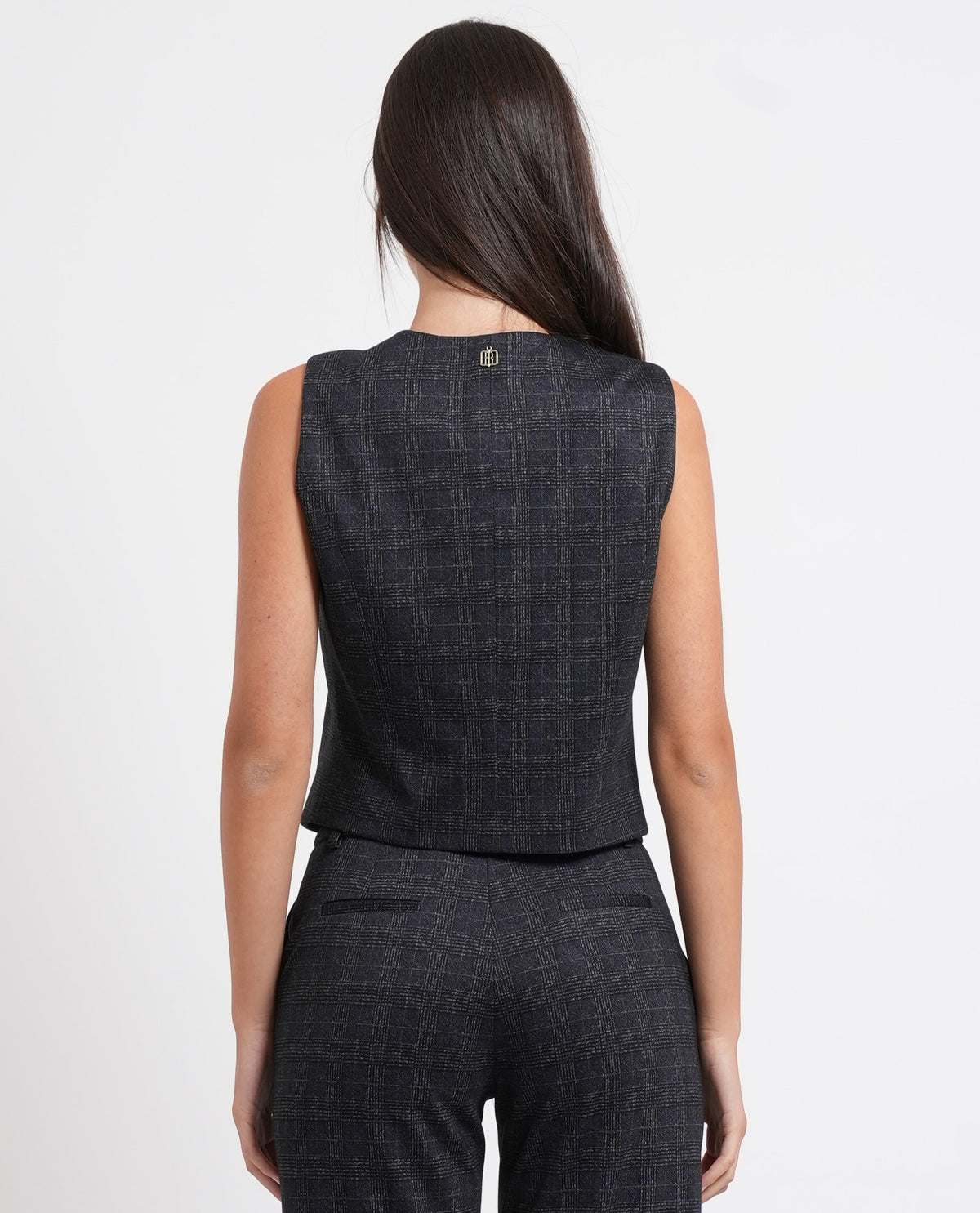 Gilet donna Fracomina in tessuto Principe di Galles 