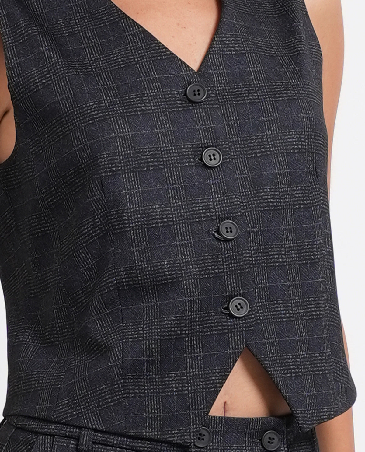Gilet donna Fracomina in tessuto Principe di Galles 