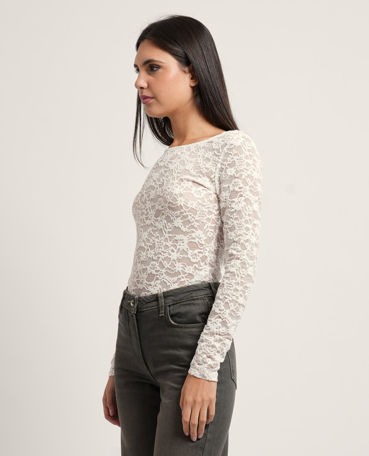 Body Fracomina in pizzo slim fit 