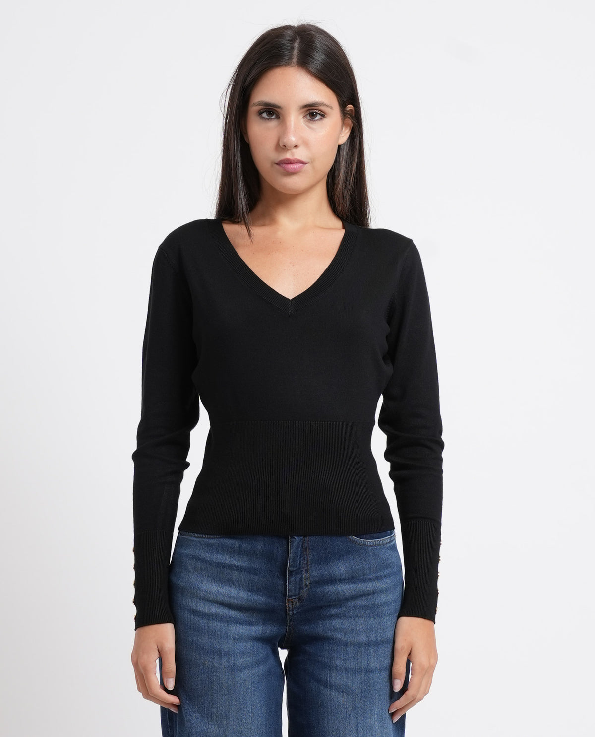 Maglia donna Fracomina con scollo a V 
