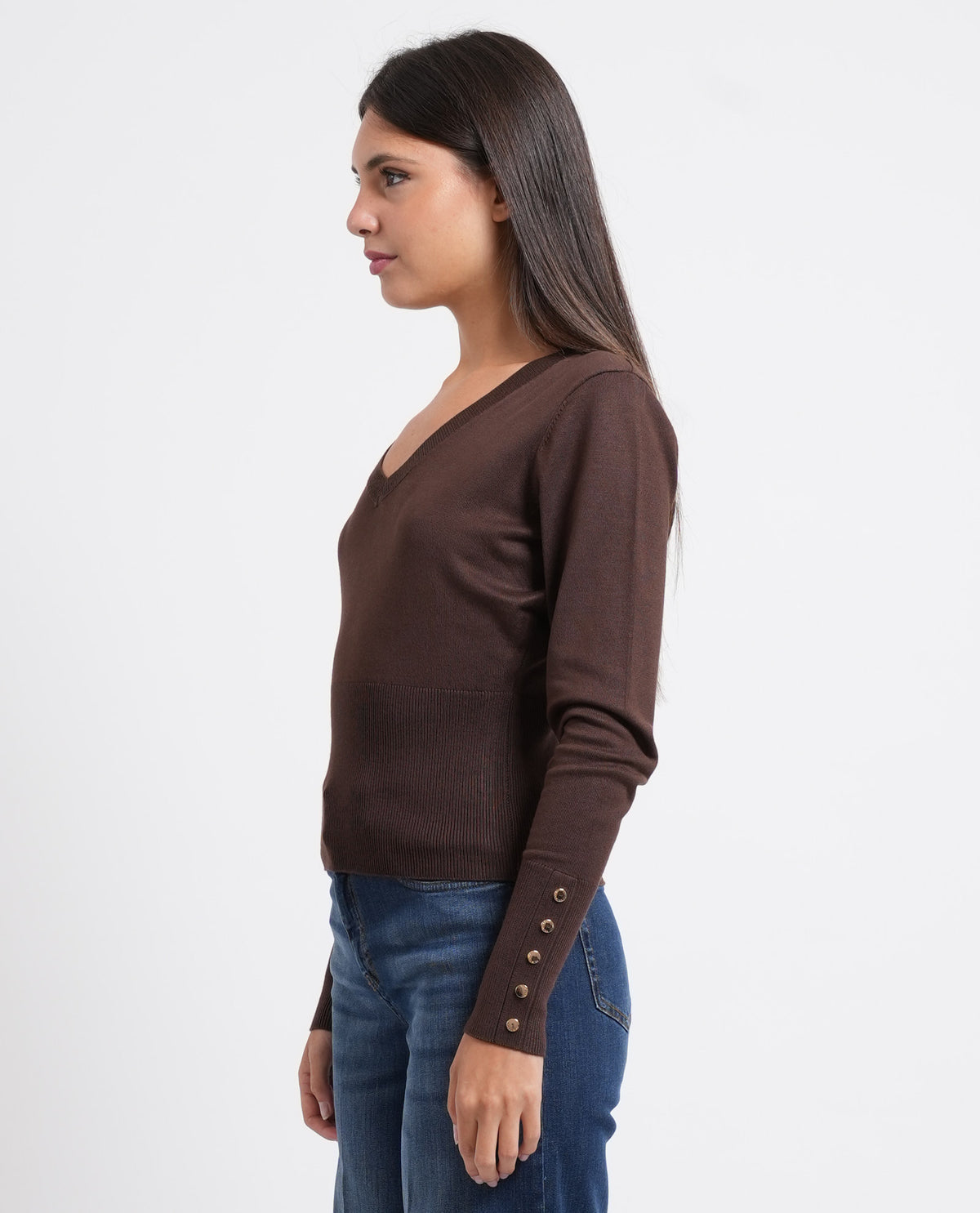 Maglia donna Fracomina con scollo a V 