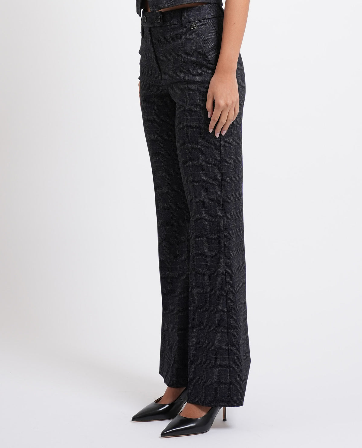 Pantaloni donna Fracomina in tessuto Principe di Galles 