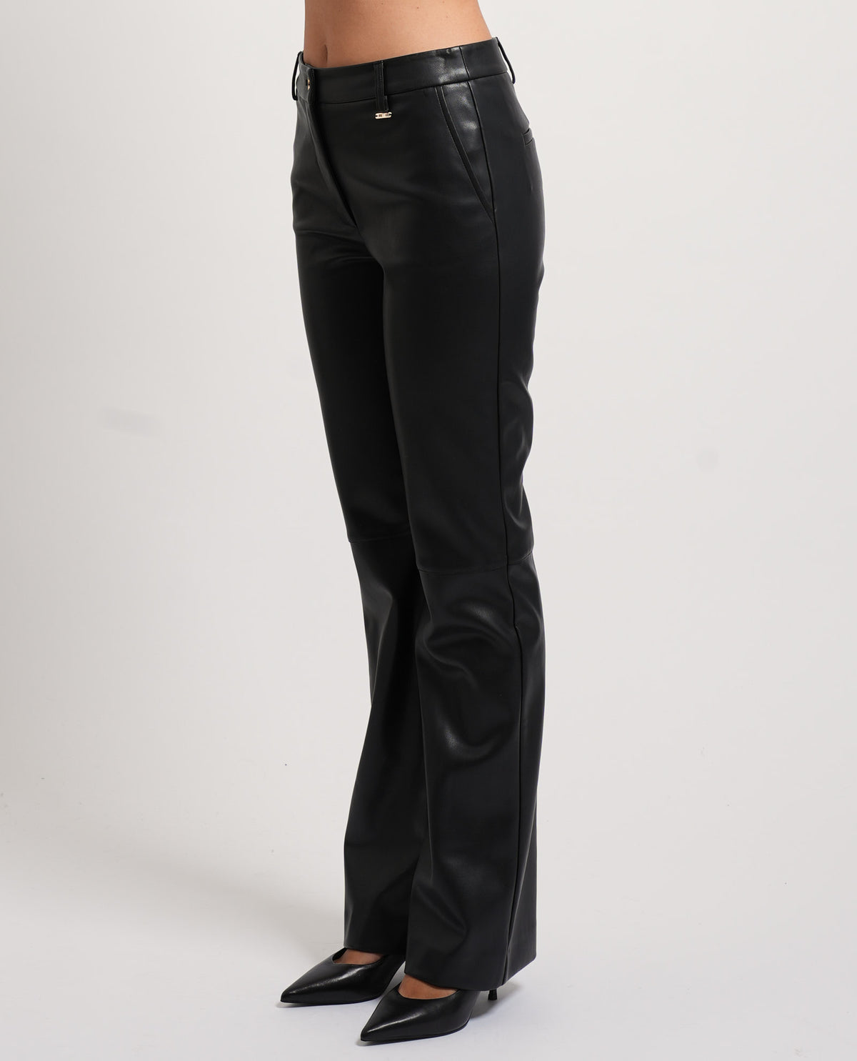 Pantalone donna Fracomina regular in finta pelle 