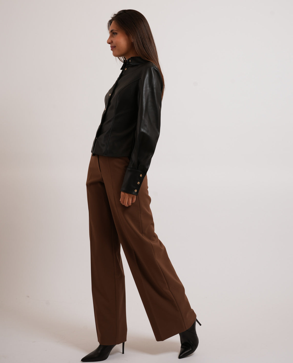 Pantaloni donna flare con vita regolare Fracomina 
