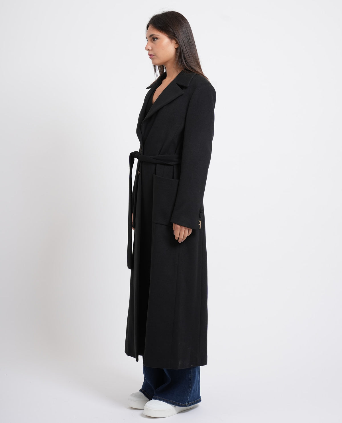 Cappotto lungo donna Fracomina monopetto 