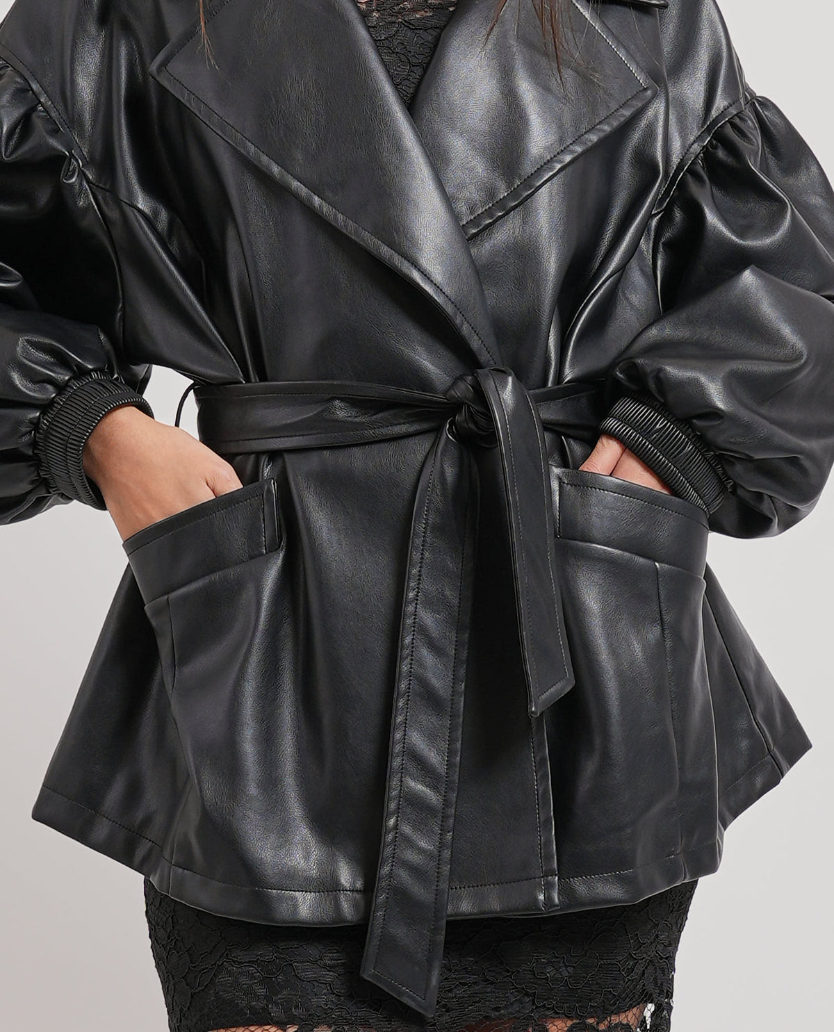 Giacca regular in finta pelle Fracomina donna 