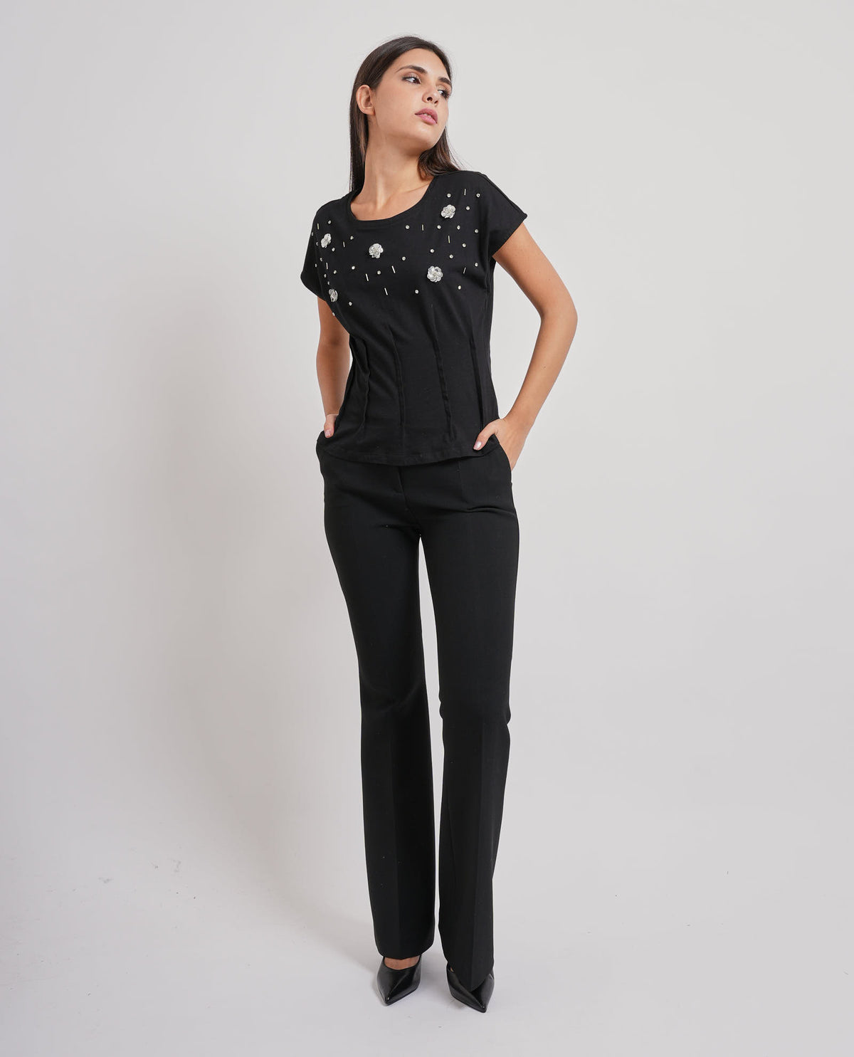 T-shirt slim in jersey di cotone Fracomina 