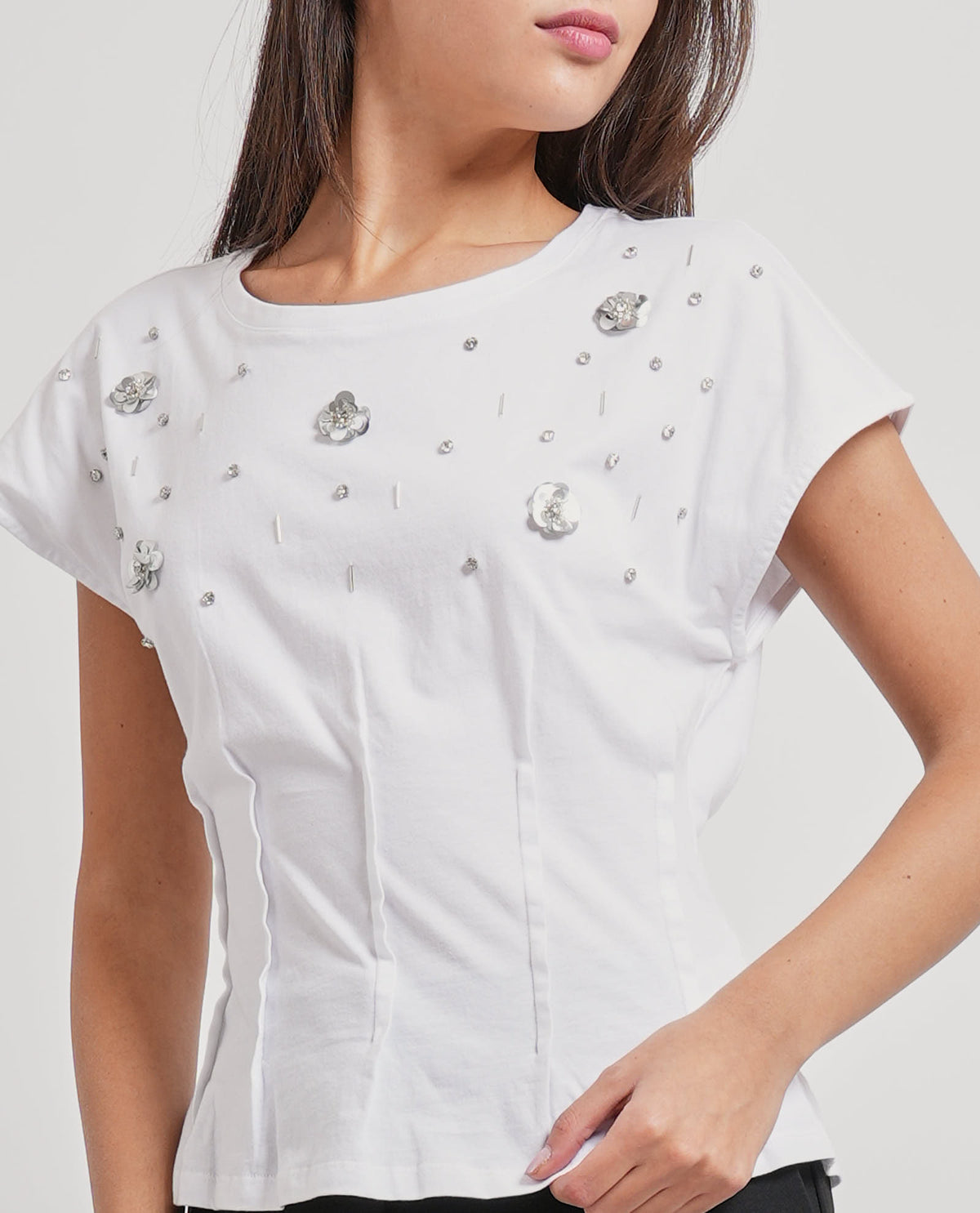 T-shirt slim in jersey di cotone Fracomina 