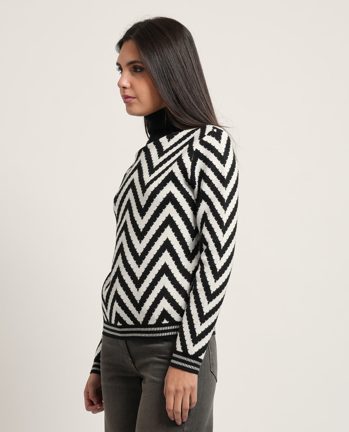 Maglione donna Fracomina in jacquard spinato 